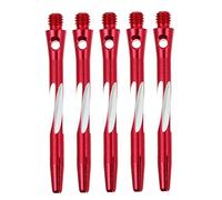 OHPHCALL 5pcs Red Aluminium Alloy Shafts Threaded Standard Darts Accessories Lightweight Rods for Improved and Grip Optimization