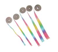 OHPHCALL 5rolls Self-Adhesive Rainbow Rhinestone Wraps Diamond Trimming Ribbon for DIY Crafts High Temperature Resistant Sparkling Tape for Clothing Phone Case Decoration