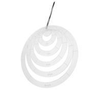 OHPHCALL 6pcs Acrylic Circular Quilting Templates Set with Ergonomic Edge and Visibility, Comfortable Gripping Round Patchwork Quilt Rulers for Beginner Quilters DIY Projects and Crafts