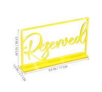 OHPHCALL 6pcs Acrylic Reserved Signs for Tables, Reusable and Not Easy to Break, Stylish and Elegant Wedding Reserved Seating Signs for Activities and Events