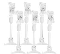 OHPHCALL 6pcs Aquarium Suction Cup Clips for Fish Tank Feeding and Veggie Clips Lightweight Plastic Fish Tank Accessories with Stable Suction Cup Design