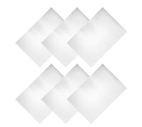 OHPHCALL 6pcs Blank Metal Sign Plates Aluminum Anodized Silver Mirror Plates Wear-resistant Efficient Production for Business Outdoor Use