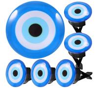 OHPHCALL 6pcs Blue Evil Eye Car Vent Diffuser Clips, Small Crystal Aroma Air Outlet Fresheners for Car Interior Decoration and Dashboard Accessories