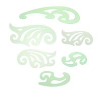 OHPHCALL 6pcs Hollow Measuring Templates Geometric Templates Drawing Tools for Artists Designers Styles Pet Material Geometric Shapes Indoor Factory Use