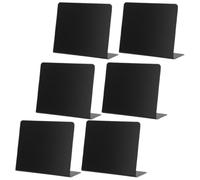 OHPHCALL 6pcs Portable Mini Signboards Multifunctional Chalkboards Black PVC Material Easy to Clean Simple Style for Restaurant Table and Desktop Decoration