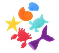 OHPHCALL 6pcs Silicone Sensory Stones for Adults, Hand Therapy Exercisers and Senior Calming Fidgets, Washable Tactile Stimulation for Travel and On-the-go Cognitive Training