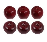 OHPHCALL 6Pcs Simulation Red Delicious and Snake Fruit Fake Foam Models for Kitchen Photography Props, Home Décor and Christmas Display, Realistic Artificial Fruit Set
