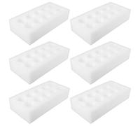 OHPHCALL 6pcs White Thickened Pearl Cotton Egg Tray with Shockproof Anti-drop Protective Holder for Chicken Eggs Storage Accessory Suitable for Transport and Travel