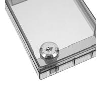 OHPHCALL 86 Type Waterproof Switch Enclosure Box with Lock, Black Plastic Push Button Lid Electrical Outlet Cover for Outdoor and Indoor Socket Protection