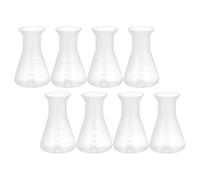 OHPHCALL 8pcs 50ml Erlenmeyer Flasks Set with Graduated Scale and Narrow Neck Design, Pp Conical Flasks for Laboratory Use and Scientific Experimentation