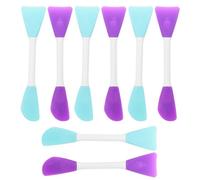 OHPHCALL 8pcs Double-Headed Mini Printing Ink Scrapers and Mixing Spatulas Set, Blue and Purple Rubber Palette for Oil, Pigment, and Watercolor Painting Supplies