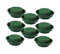 OHPHCALL 8pcs Floral Foam Bowl Kit with Water Locking Technology for Extended Freshness Green Round Foam Blocks for Flower Arrangement Wedding Party and Holiday Decor Supplies