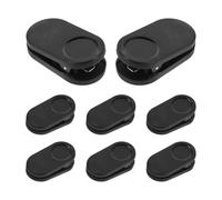 OHPHCALL 8pcs Magnetic Microphone Shirt Clip with Strong Magnetic Attachment and Secure Grip on Clothing, Black Plastic Lavalier Mic Clips for Teachers and Classroom Presentations