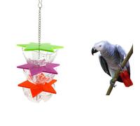 OHPHCALL Acrylic 3 Layer Parrot Foraging Hanging Bird Feeder for Conures and Birds Interactive to Prevent Negative Behaviour and Encourage Natural Foraging