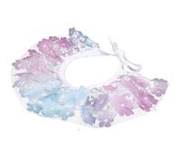 OHPHCALL Adjustable Decorative Kitten Lace Collar with Bowknot Adorable Purple Lace Neck Scarf for Cats and Dogs for Photo Props Outdoor Walks Weddings and Parties