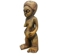 OHPHCALL African Goddess Resin Statue Pregnant Female Figurine with Crystal Ball Tabletop Sculpture Tribal Home Decor Accent for Living Room Or Office