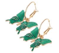 OHPHCALL Alchemy Gothic Butterfly Earrings Drop Earrings for Women Butterfly Statement Unique Oil Drip Design Jewelry Gothic Style Statement