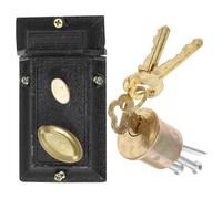 OHPHCALL Anti-Theft Door Lock for Wooden Doors Iron and Copper Material with Polished Surface Suitable for Home and Factory Use 35-55mm