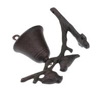 OHPHCALL Antique Bell Rustic Bird Shape Iron Doorbell Solid Iron Structure Easy to Install Wall Mounted Welcome Bell for Courtyard and Front Porch