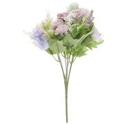 OHPHCALL Artificial 7-branch Rose Flower Bouquet for DIY Decoration, Realistic Silk Cloth and Plastic Material, Never Requires Water, for Decorating The Porch and Home on Valentines Day