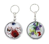 OHPHCALL Ashtrays with Hanging Loop and Lid 2pcs Mini Aluminium Alloy Portable Simple Keychain Set Car Ashtray for Cigarettes for Outdoor and Travel Use