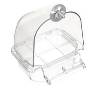 OHPHCALL Automatic Parrot Bird Cage Food Dispenser Sturdy Pp Plastic Parakeet Feeder Fixed to The Cage Feeding Small Birds