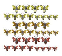 OHPHCALL Bee Decorative Stickers 3D Removable Wall 36pcs Decals Made of Iridescent Paper, Beautiful and Elegant and Nursery Holiday Celebration Decoration