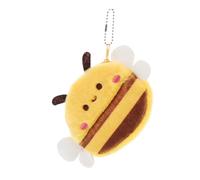 OHPHCALL Bee Plush Coin Purse Soft Plush Wallet with Blush Cheeks Cute Animal Keychain Bag for Women Boys Mini Storage for Coins Earphones Lipstick Keys