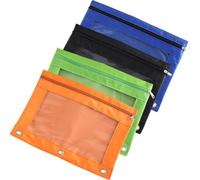 OHPHCALL Binder Pencil Pouches 4pcs Oxford Cloth Plastic Binder Accessory