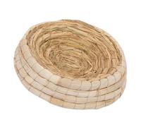 OHPHCALL Bird Breeding Nest Straw Incubation Nest Sturdy Not Easy to Break Beige Suitable for Birds Rest and Play Whole Year Use Random Color
