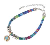 OHPHCALL Bohemian Cat Collar with Bell Breakaway Safety Kitten Collar Blue Fashion Pendant Unique Pet Accessory Easy Care and Wash
