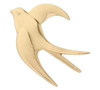 OHPHCALL Brass Swallow Wall Sculpture 95x65cm Large Metal Birds Wall Figurines 3d Bird Ornament Hanging Decor for Indoor Outdoor Home Garden Bedroom