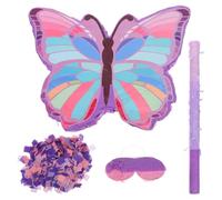 OHPHCALL Butterfly Pinata with Stick for Birthday Party, Paper Material, Vibrant Colours, Unique Design, Practical and Reusable, for Themed Parties and Candy Smash