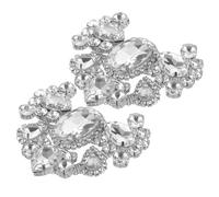 OHPHCALL Butterfly Rhinestone Shoe Clips Elegant Shoe Accessories for Weddings Bridal Parties Special Occasions Versatile Decorative Clips Hats Handbags White