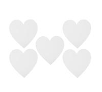 OHPHCALL Canvas Boards White 5pcs for Painting Heart Shaped with Soft Cotton Material, for Art Sketching and Drawing, Suitable for Artists and Students