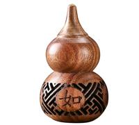 OHPHCALL Carved Wood Gourd Sachet with Hollow Design, Natural Sandalwood Aroma Beads Container, 1pcs Fragrance Diffuser Pendant for Home and Office Decoration