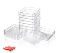 OHPHCALL Cell Culture Dishes 10-Pack Clear Plastic 10cm with Lids Suitable for University Science and Biology Projects