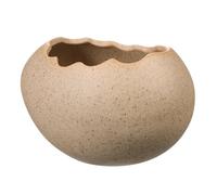 OHPHCALL Ceramic Broken Eggshell Dessert Bowl 220ml Beige Sturdy Serving Bowl for Specialty Dishes for Celebrations and Table Decor