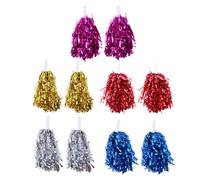 OHPHCALL Cheerleading Pom Poms with Handle 25g Each 10 Pcs for Football and Baseball Events High School and College Sports Accessories