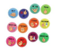 OHPHCALL Classroom Hand Signal Posters Nonverbal Visual Cues for Teachers and Students Easy to Clean Educational Decor for Kindergarten and Elementary Schools Supports Language Development