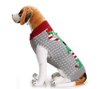 OHPHCALL Clown Dog Sweater for Puppies and Dogs Pullover Design Front Leg Hole Acrylic Material for Christmas Celebration and Holiday Sweater Party Size L