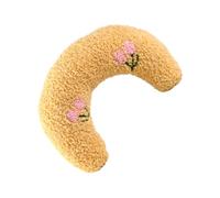 OHPHCALL Comfortable U-shaped Pet Neck Support Pillow for Puppies and Cats, Yellow Polyester Material with Simple Design, Defends The Cervical Spine and Enhances Deep Sleep for Small Dogs