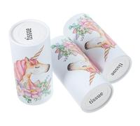 OHPHCALL Convenient Car Tissue Cylinders Highly Absorbent Paper Facial Tissues Round Shape 3pcs with 50 Sheets Each Fresh Touch for Car and Other Place