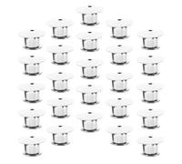 OHPHCALL Copper Locking Pin Backs Accessories 25pcs for Brooches with Firm Grip and Flat Round Shape, Silver Colour Suitable for Uniforms, for Service Bars and Photos