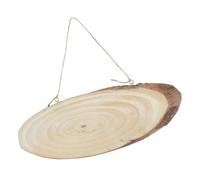 OHPHCALL Craft Blanks Hanging Tags Rustic Beige, 3pcs Oval Pine Wooden with Jute Rope for Crafts and Painting Suitable for Handcrafts and Decorative Wood Signs