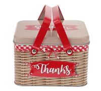 OHPHCALL Creative Candy Iron Box Cookie Storage Tinplate Fully Sealed High-grade Protective Environmentally Friendly Handheld Snack Box for Birthday Party