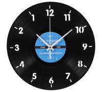 OHPHCALL Creative Retro Vinyl Record Wall Clock with Organic Glass, round Shape, Silent Mute Function, for Household and Office Wall Hanging Decor