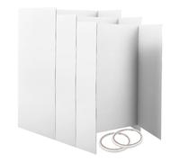 OHPHCALL Display Boards Tri-Fold White Folding 21.2 Inch Presentation Board with Double-Sided Tape for Corporate Exhibitions and Student Presentations
