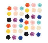 OHPHCALL DIY Jewelry Pendants Random Color Resin Rose Flower 100pcs Assorted Colour Use for Earrings and Necklaces for DIY Making and Birthday Party Decorations