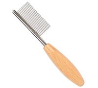 OHPHCALL Dog Grooming Comb Compact Pet Brush Wear-resistant Hair Comb with Ergonomic Structure Design, Wooden and Metal Sturdy and Portable for Shedding for Daily Use on Dogs and Cats